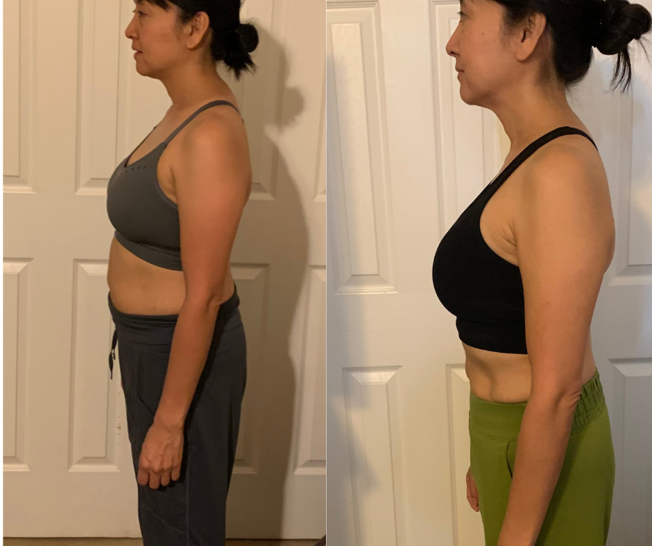 Rosanna before and after the 3E Method transformation